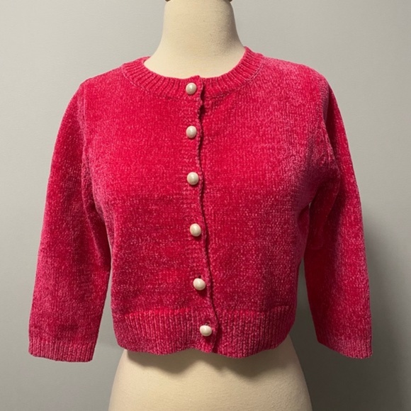 Forever 21 Chenille Button-Front Cardigan - Picture 1 of 3